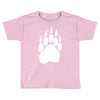 large bear paw print crew neck long sleeve Toddler T-shirt