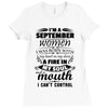 I Am A September Women Ladies Fitted T-Shirt
