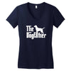 the dogfather labrador retriever white Women's V-Neck T-Shirt