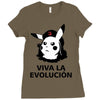 viva la evolucion Ladies Fitted T-Shirt
