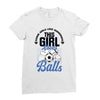 Some Girls Love Diamonds This Girl Loves Balls Ladies Fitted T-Shirt