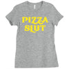 pizza slut funny diet gym workout new Ladies Fitted T-Shirt