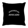 powered by avocado Throw Pillow