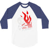 skull &amp; flames 3/4 Sleeve Shirt