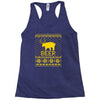 ugly sweater party beer bear funny Racerback Tank