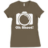 oh shoot camera Ladies Fitted T-Shirt