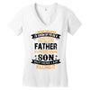 Super Cool Father Of A Freaking Awesome Son Women's V-Neck T-Shirt