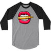 bullet in mouth 3/4 Sleeve Shirt