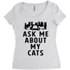 ask me about my cats Women's Triblend Scoop T-shirt