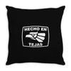 hecho en tejas Throw Pillow