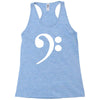 bass cleff funny Racerback Tank
