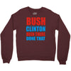 bush clinton large Crewneck Sweatshirt