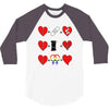 ls lesbian full heart 3/4 Sleeve Shirt