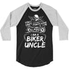 You Cant Scare Me I am Biker Uncle 3/4 Sleeve Shirt
