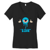 monster eye blue Women's V-Neck T-Shirt
