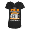 all men are created equal but only the best are born in november Maternity Scoop Neck T-shirt