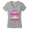 The Best Grammy Was Born In October Women's V-Neck T-Shirt
