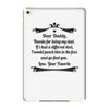 Dear Daddy, Thanks for Being my Dad Baby Boy Letter to Father iPad Mini 4