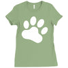 paw sticker vinyl decal Ladies Fitted T-Shirt