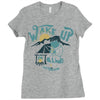 wake up and drink a coffee Ladies Fitted T-Shirt