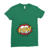 POW! Funny Explosion Cartoon Ladies Fitted T-Shirt