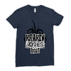 Kraken Loves Boat Ladies Fitted T-Shirt