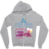 yoga and wine Zipper Hoodie