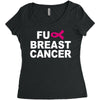 fuck breast cancer Women's Triblend Scoop T-shirt