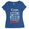 gsus saves chord Women's Triblend Scoop T-shirt