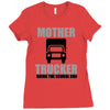 mother trucker doing the school run Ladies Fitted T-Shirt