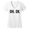 oh ok awesome Women's V-Neck T-Shirt