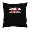 zombies love you, ideal birthday gift or present Throw Pillow