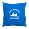 pro cow tipper tipping funny Throw Pillow