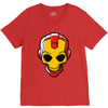 iron skull V-Neck Tee