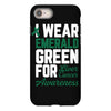i wear emerald green for liver cancer awareness iPhone 8 Case