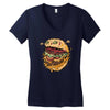 monster burger (2) Women's V-Neck T-Shirt