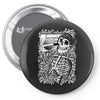 boombox skull Pin-back button