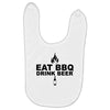 eat bbq drink beer Baby Bibs