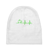 morning coffee heatbeat ekg Baby Beanies