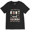 i have two titles aunt and dogmom and i rock them both with roses V-Neck Tee