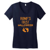 bump's first halloween Women's V-Neck T-Shirt