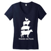 friends not food white Women's V-Neck T-Shirt