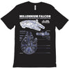 millennium falcon blueprint T-Shirt