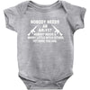 nobody needs an ar 15 Baby Bodysuit
