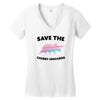 Save The Chubby Unicorns Women's V-Neck T-Shirt