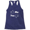 me you facebook Racerback Tank