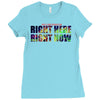 where else would you rather be than right here right now Ladies Fitted T-Shirt