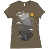coffee addict Ladies Fitted T-Shirt