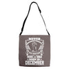 Never Underestimate Dog Rescuer Who Was Born December Adjustable Strap Totes