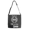made in 1945 70 years of being awesome Adjustable Strap Totes